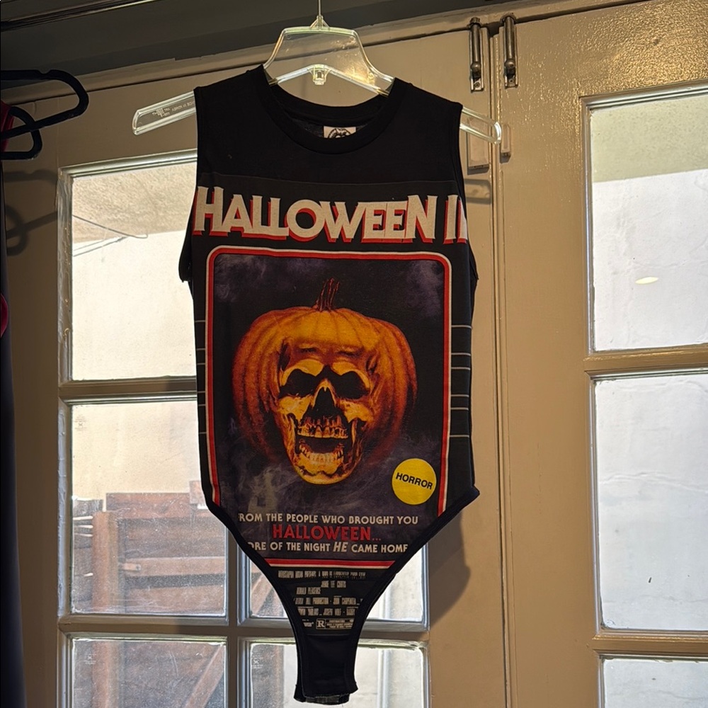 Halloween 2 m vintage tee turned Bodysuit - Black